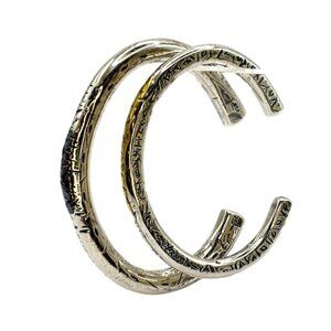 Vintage Kathleen O'Rourke Solid Sterling Silver Artisan Cuff Bracelets-Set of 2